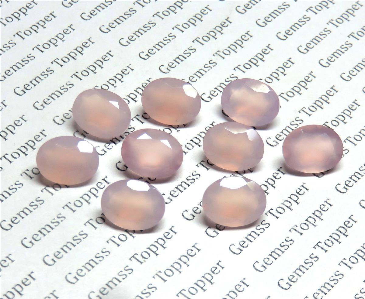 Rose Chalcedony 7x9 mm Oval Faceted